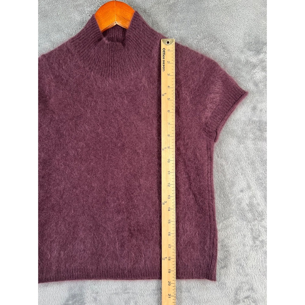 ME+EM 100% Cashmere Jumper Sweater XS Burgundy Mock Neck Pullover - Picture 5 of 9